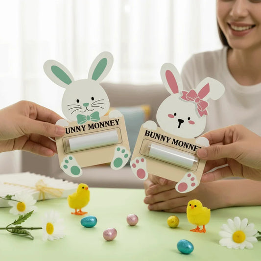 6-Pack Easter Bunny Cash Holders | Cute Cartoon Money Wallets Easter Gift Holder Oasis Select