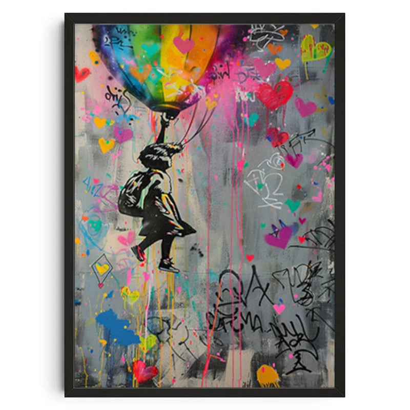Banksy Graffiti Canvas Wall Art Print | Unframed Home Decor