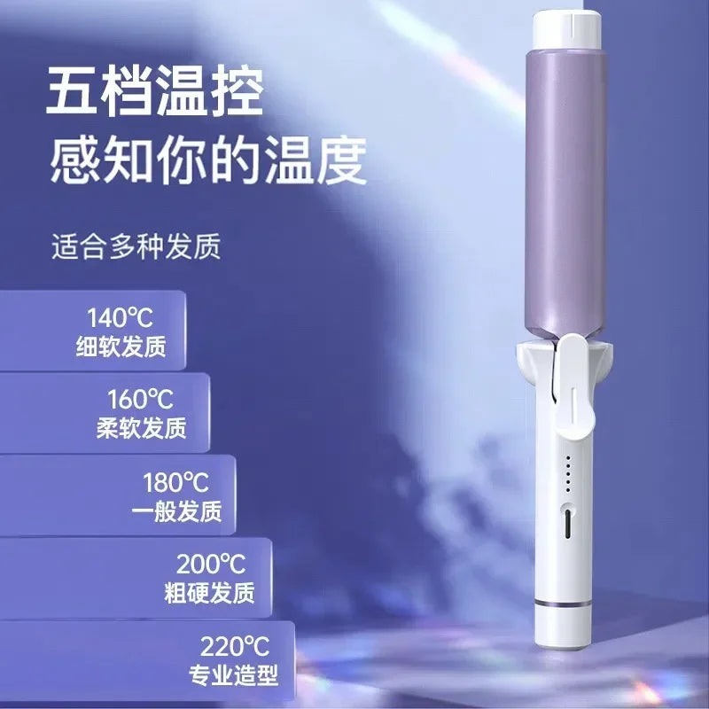 Big Wand Wave Hair Styler, 40mm Hair Curlers, Negative Ion Ceramic Care, 3 Temperatures Fast Heating Styling Tools, Curling Iron Peaceful Pleasures Health and Wellness