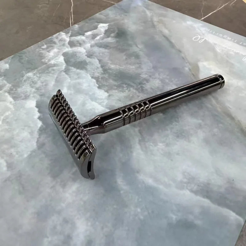 2026 Hot Sale Yaqi Charcoal Color Safety Razor for mens Comfortable Shaving Peaceful Pleasures Health and Wellness