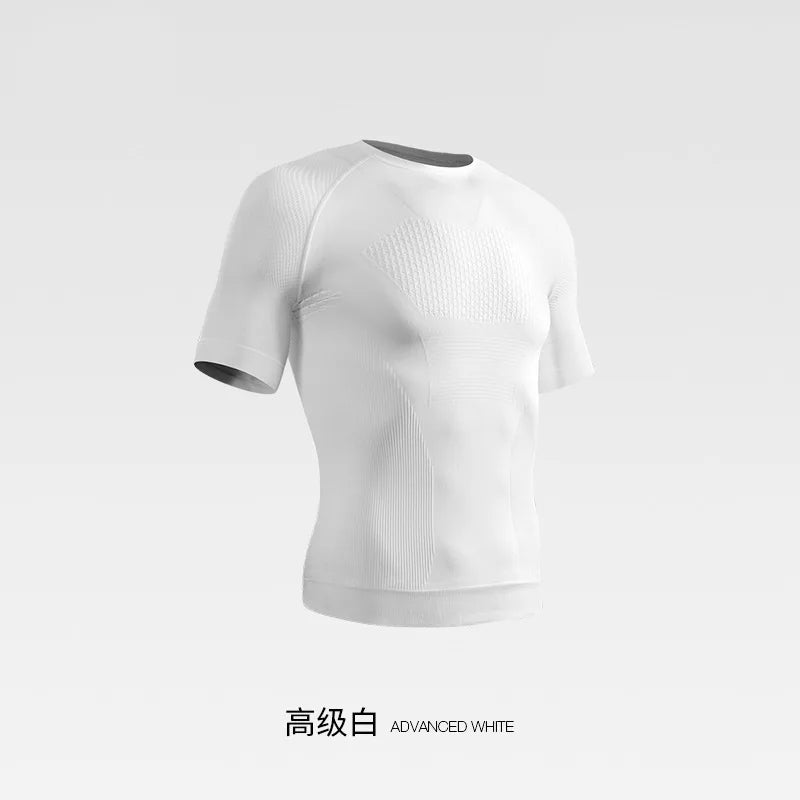 Men's Seamless Compression Running T-Shirt | Quick-Dry Sports Top