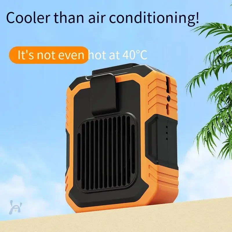 Portable Outdoor Mini Three-Speed Handheld Fan Wearable Power Bank USB Battery for Car Hotel RV Mini Wearing Cooling Fan Peaceful Pleasures Health and Wellness