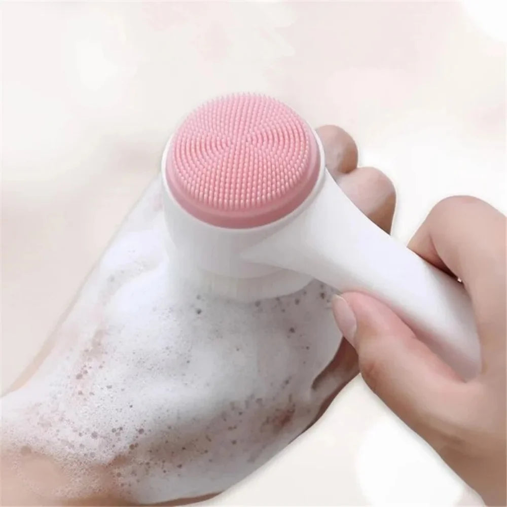 3D Double-Sided Silicone Facial Cleansing Brush | Exfoliator