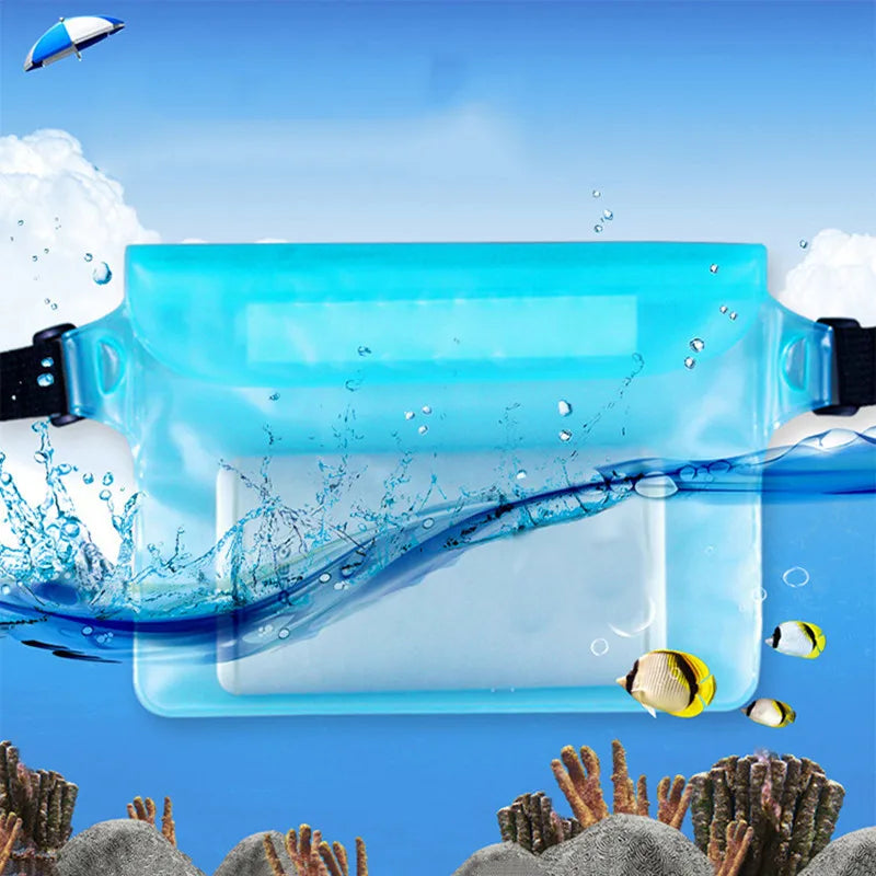Phone Waterproof Bag Sealing Drift Diving Waist Pack Skiing Beach Boat Sport Swimming Underwater Case Cover Shoulder Bags Peaceful Pleasures Health and Wellness