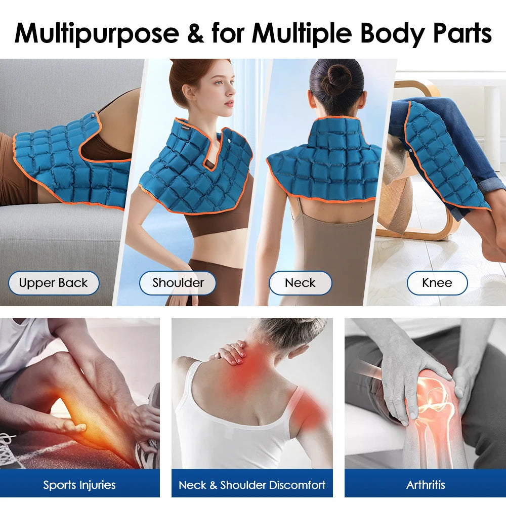 Gel Ice Pack for Neck Shoulder Reusable Hot Cold Wrap for Ankle Joints Sports Injuries First Aid Cooling Brace Knee Heating Pad Peaceful Pleasures Health and Wellness