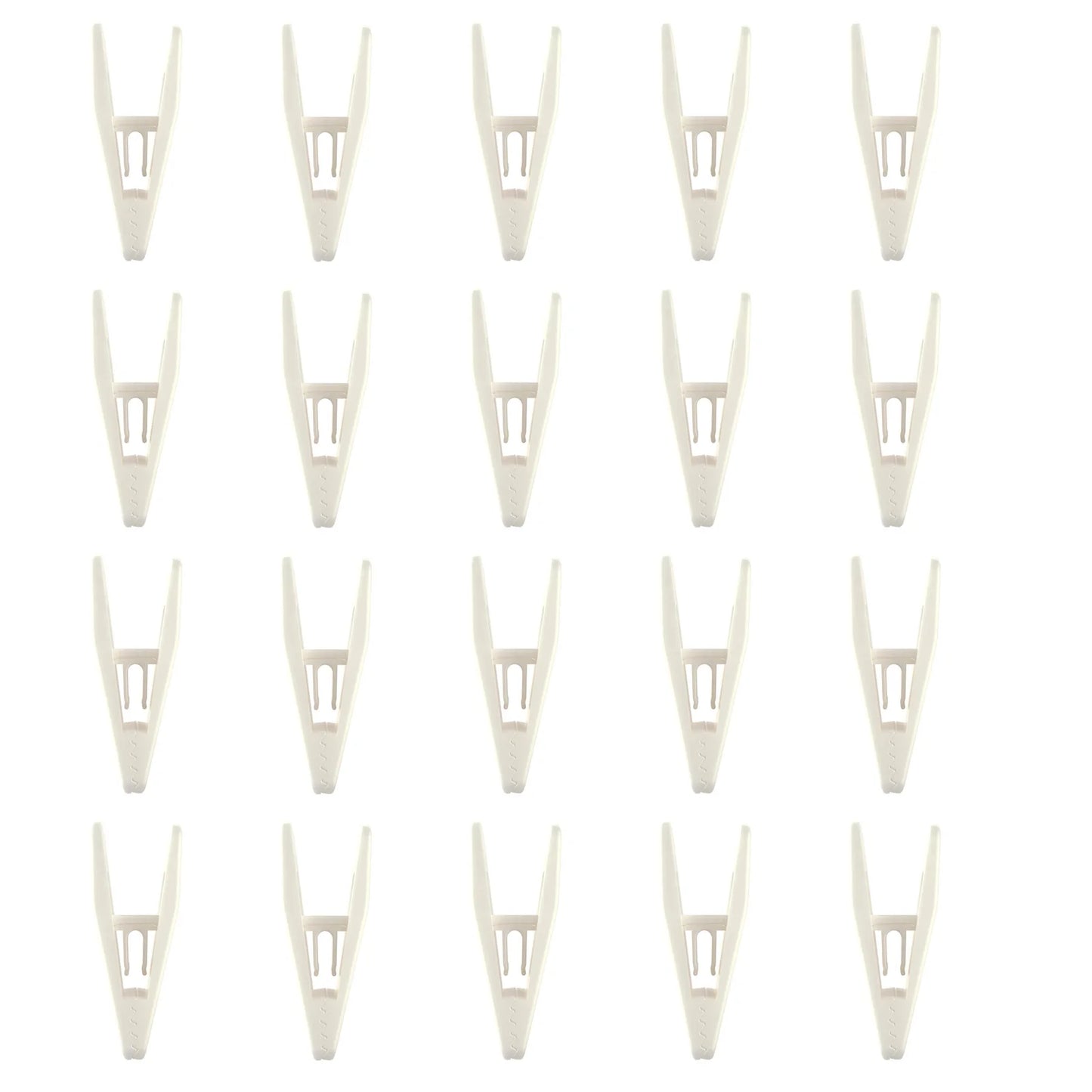 Large Opening Plastic Clothes Pegs with Hangers 20Pcs Portable Clothes Pins for Drying Laundry OPP Packaging Peaceful Pleasures Health and Wellness White 20Pcs