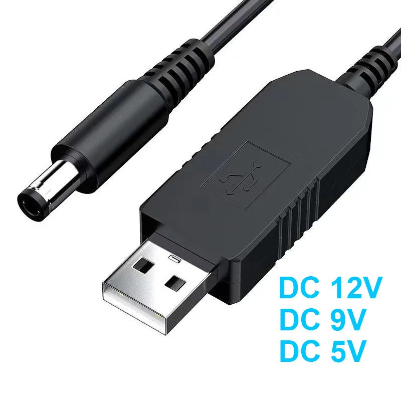 5.5*2.1mm USB DC 5V to 12V 9V Power Cable For Router WIFI Modem Fan Adapter Wire usb Boost Module Converter Via Powerbank Peaceful Pleasures Health and Wellness