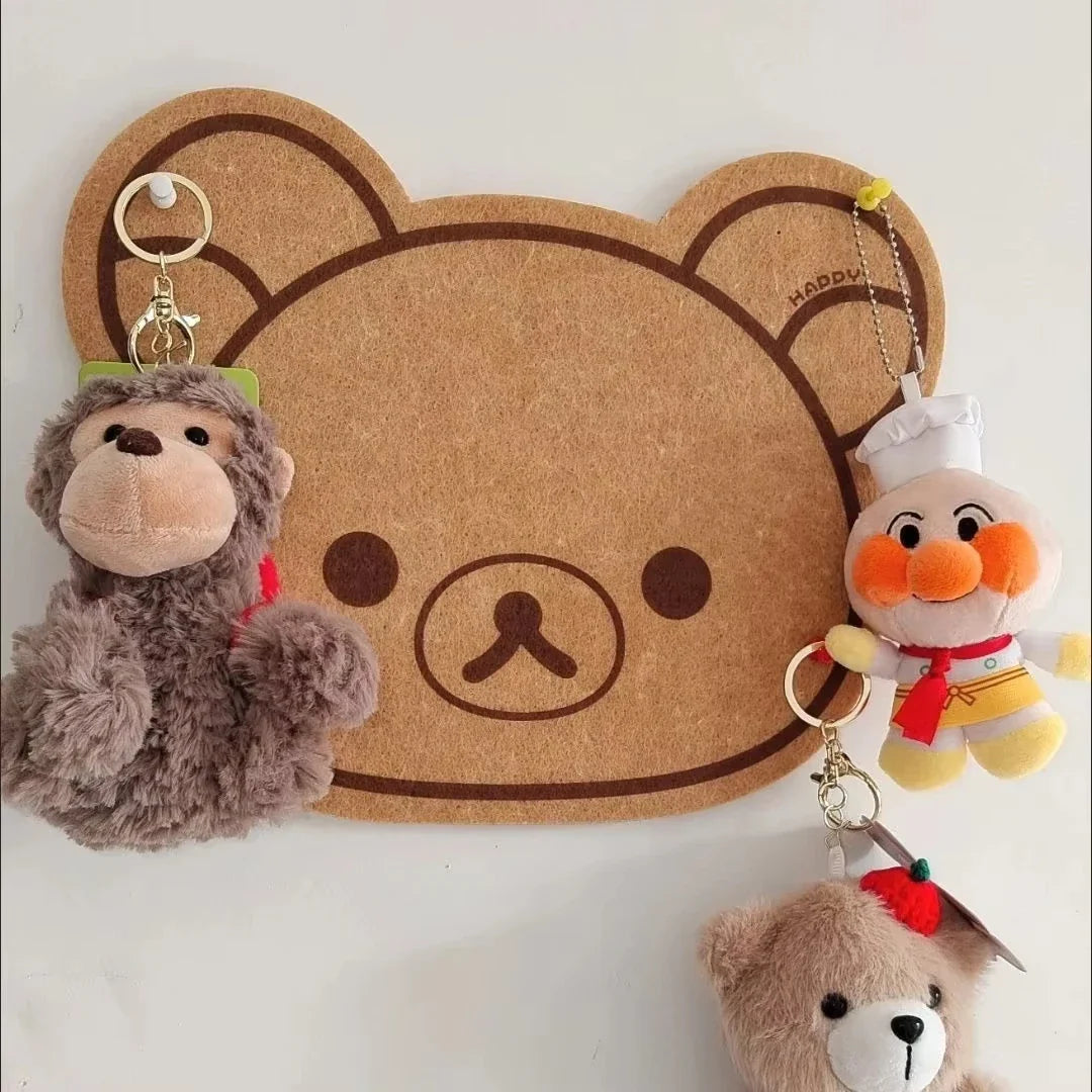 Rilakkuma Bear Felt Wall Panel | Kids' Room Cartoon Décor
