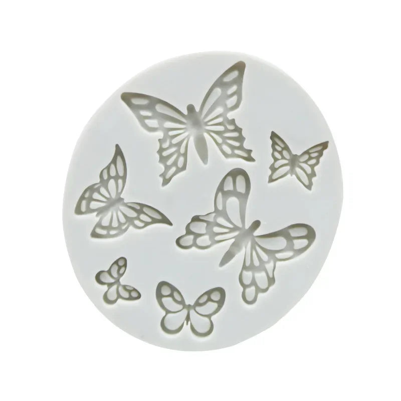 Butterfly Pattern Oval Shape Fondant Cake Baking Mold Chocolate Candy