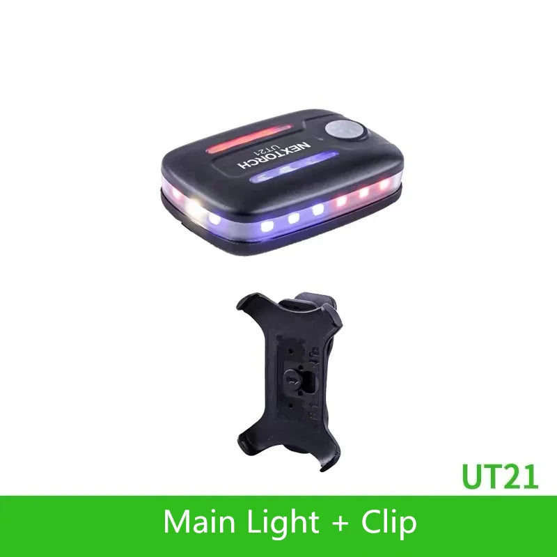 SHINEKNOT UT22 Red Blue LED Shoulder Warning Light | 360° Flash