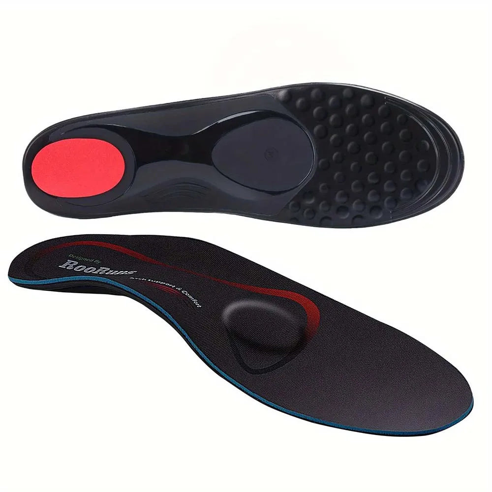 Orthotic Arch Support Insoles for Reducing Fatigue, Cushion, Shock Absorbing, Flat Foot, Unisex Shoe Pad Foot Care Peaceful Pleasures Health and Wellness 1Pair Black XL