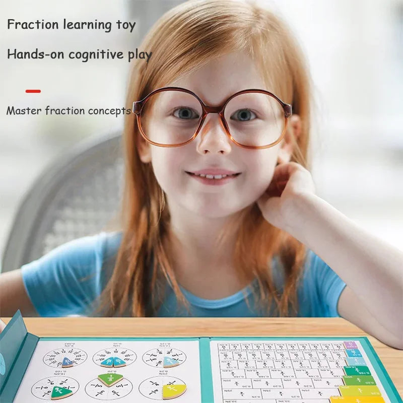 Magnetic Fraction Puzzle Book – Montessori Math Toy for Kids