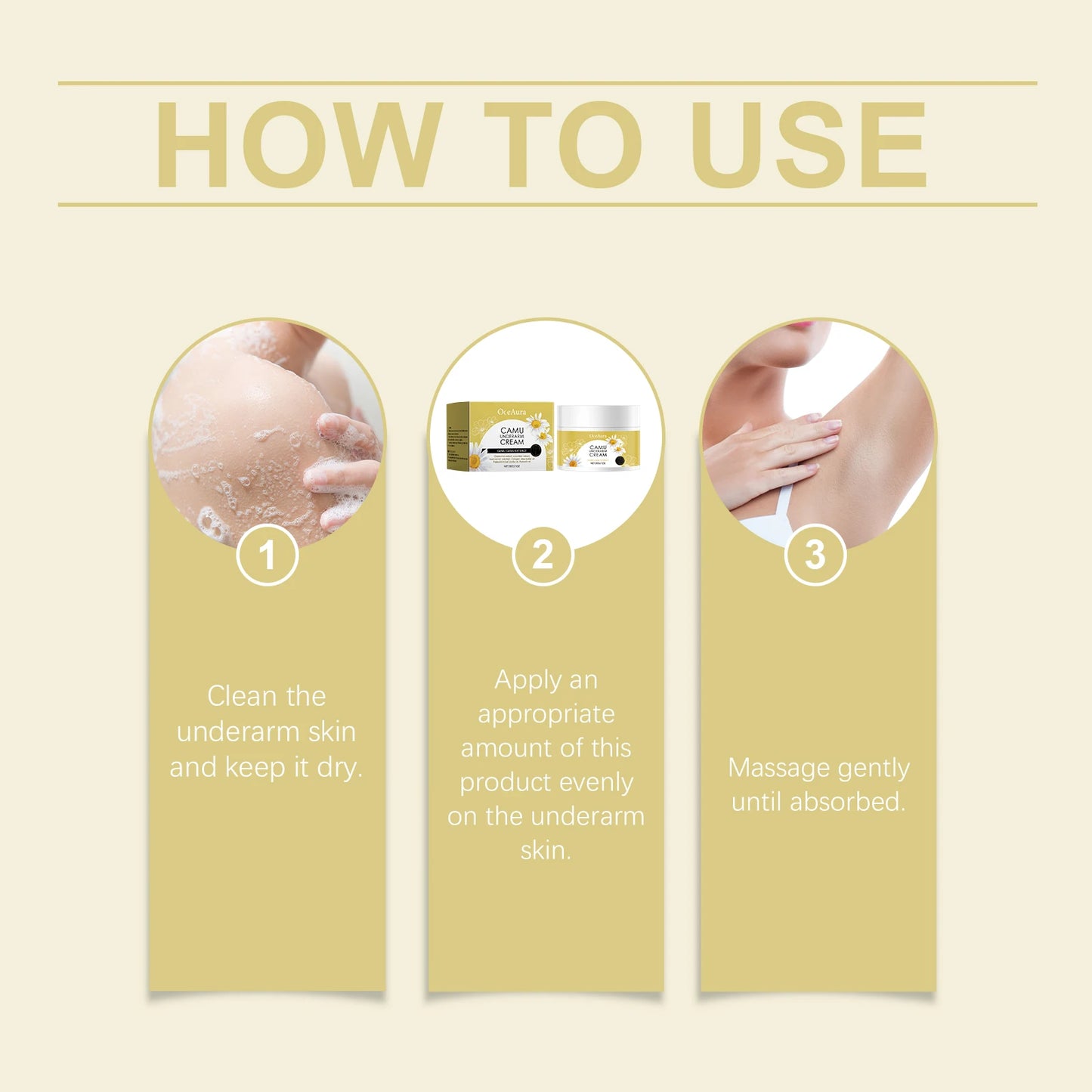 OceAura Chamomile Underarm Deodorant Cream 30g | Anti-Sweat