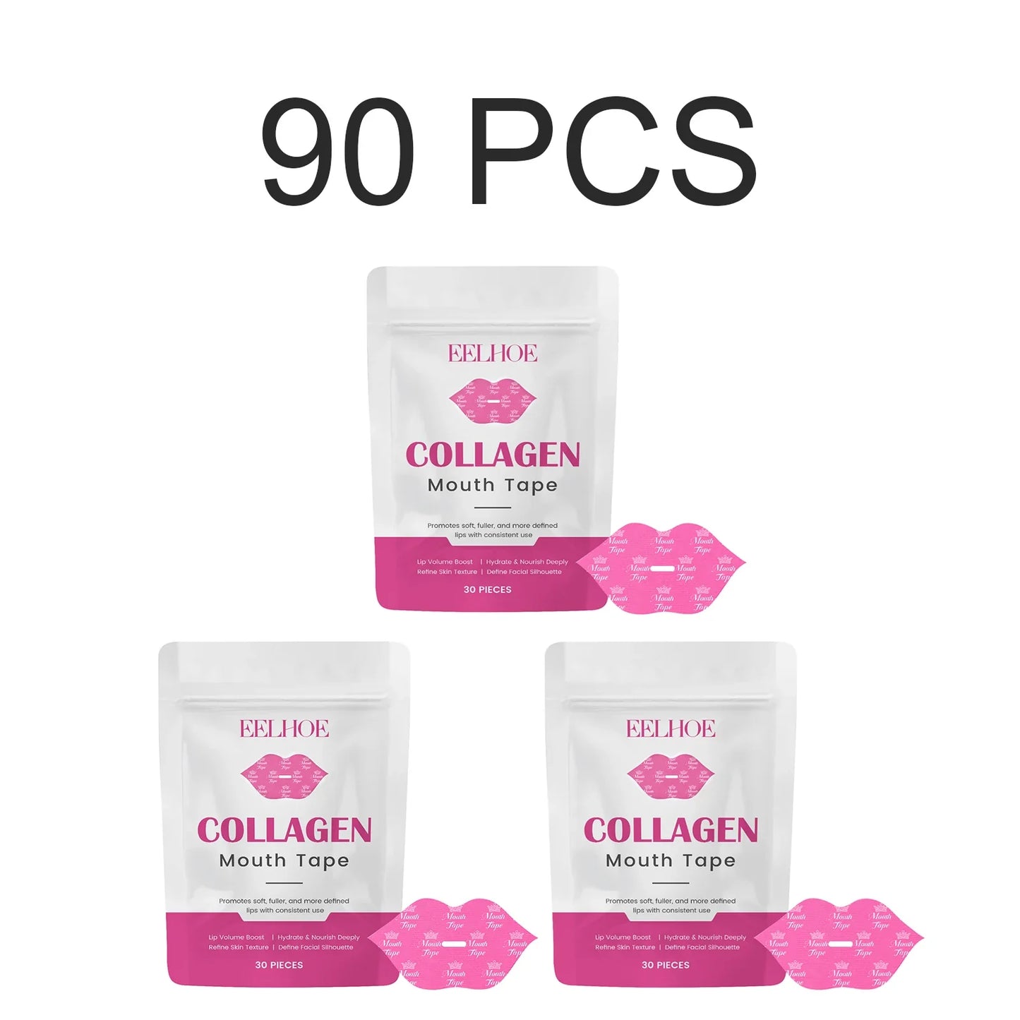 Lip Sleeping Mask Patches – Collagen & Hyaluronic Acid, 30 Pack