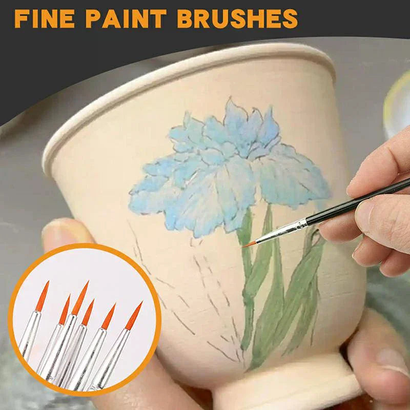 50-Piece Artist Paint Brush Set – Nylon Art & Craft Brushes