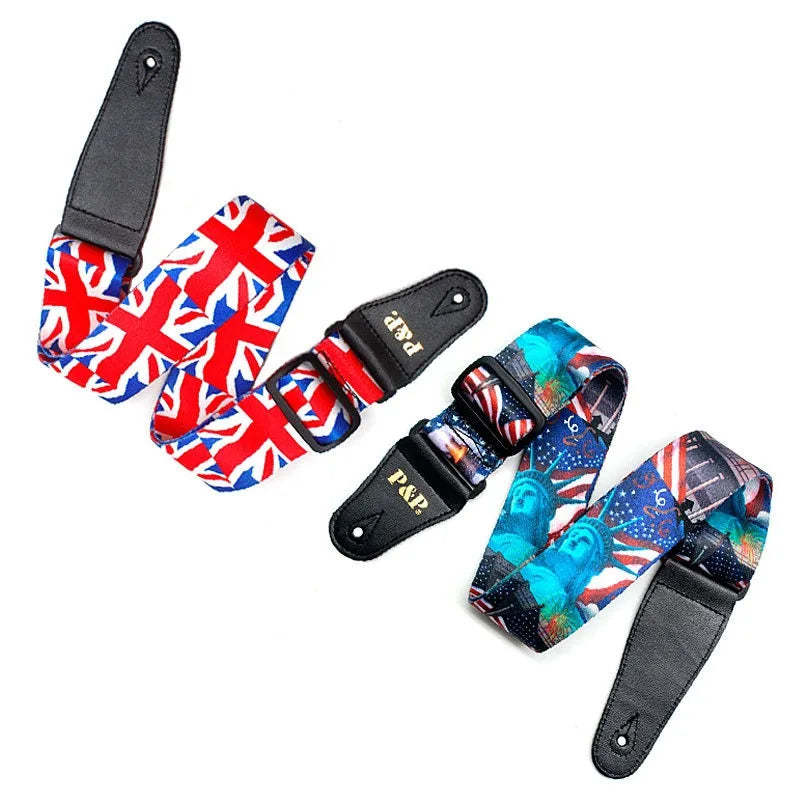 Printed Guitar Strap Heat Transfer Instrument Accessories Oblique