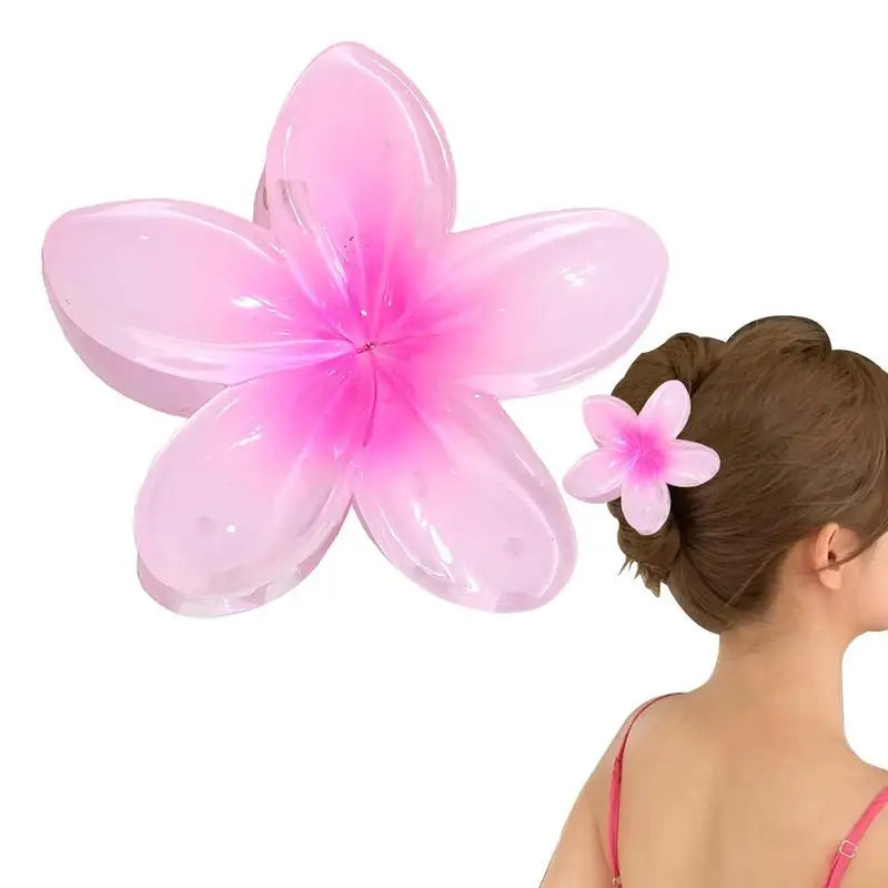 Hawaiian Flower Hair Claw Clips Large Claw for Thick/Thin Hairpins for Women Girls Barrettes Beach Summer Hair Accessories Gifts Peaceful Pleasures Health and Wellness