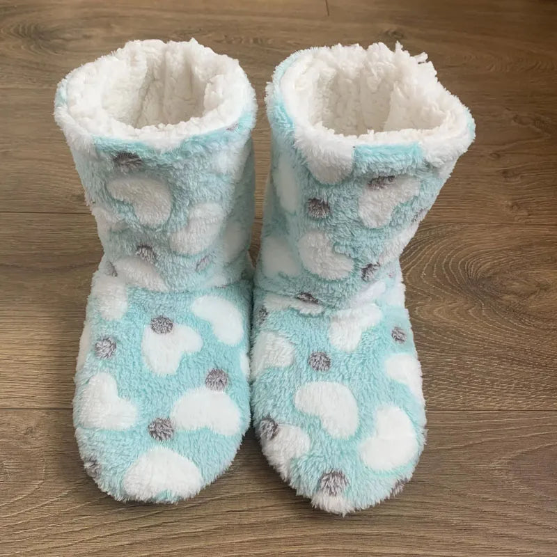 Women's Plush Ankle Boot Slippers | Non-Slip Warm Fluffy