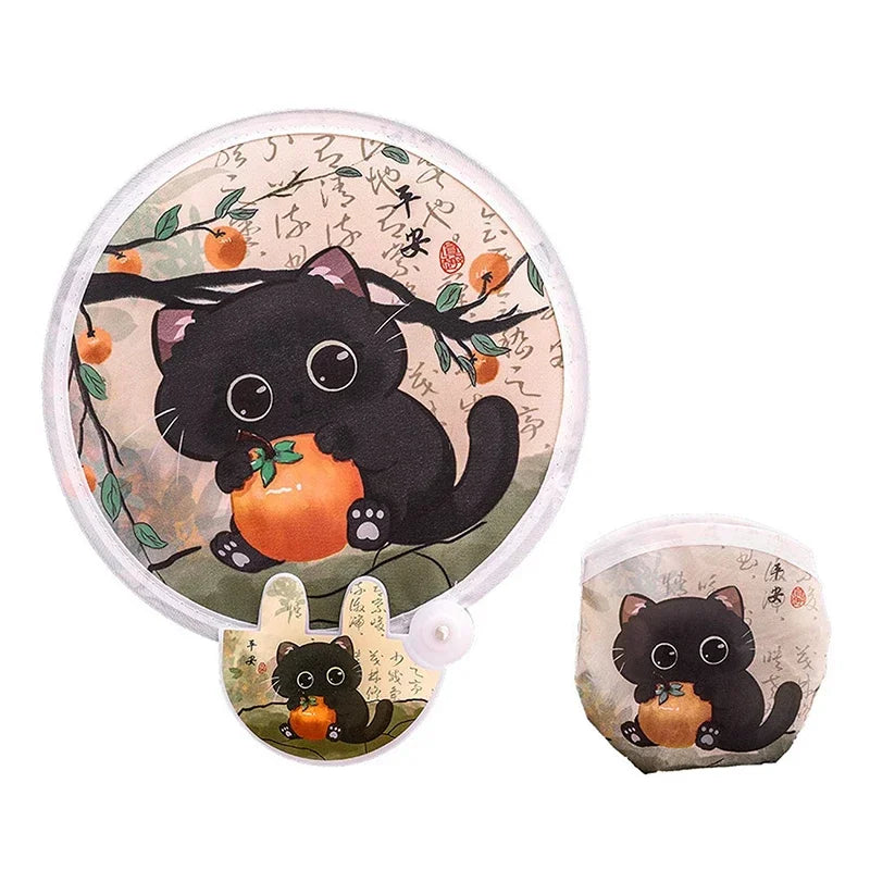 Kawaii Cartoon Folding Hand Fan – Foldable Summer Fan for Kids