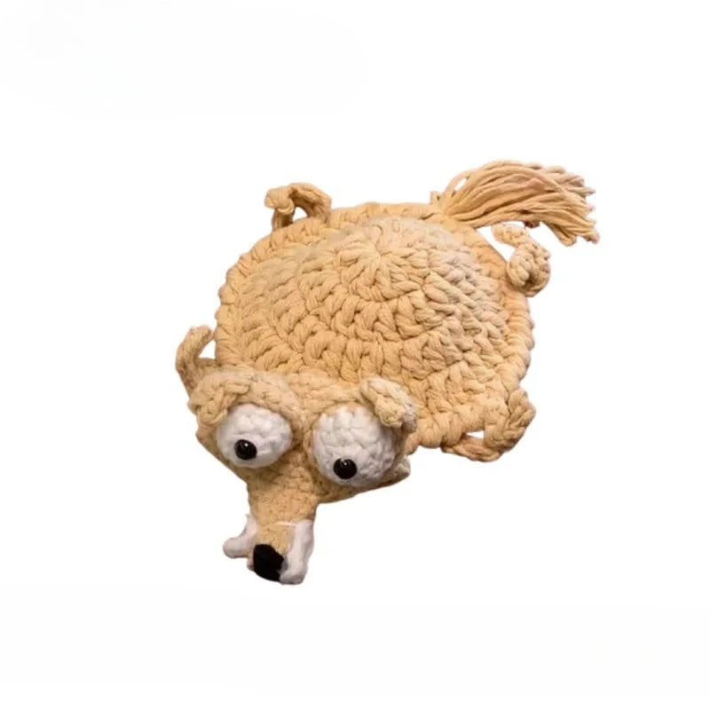 Handmade Crochet Squirrel Coaster | Heat-Resistant Non-Slip Cup Mat