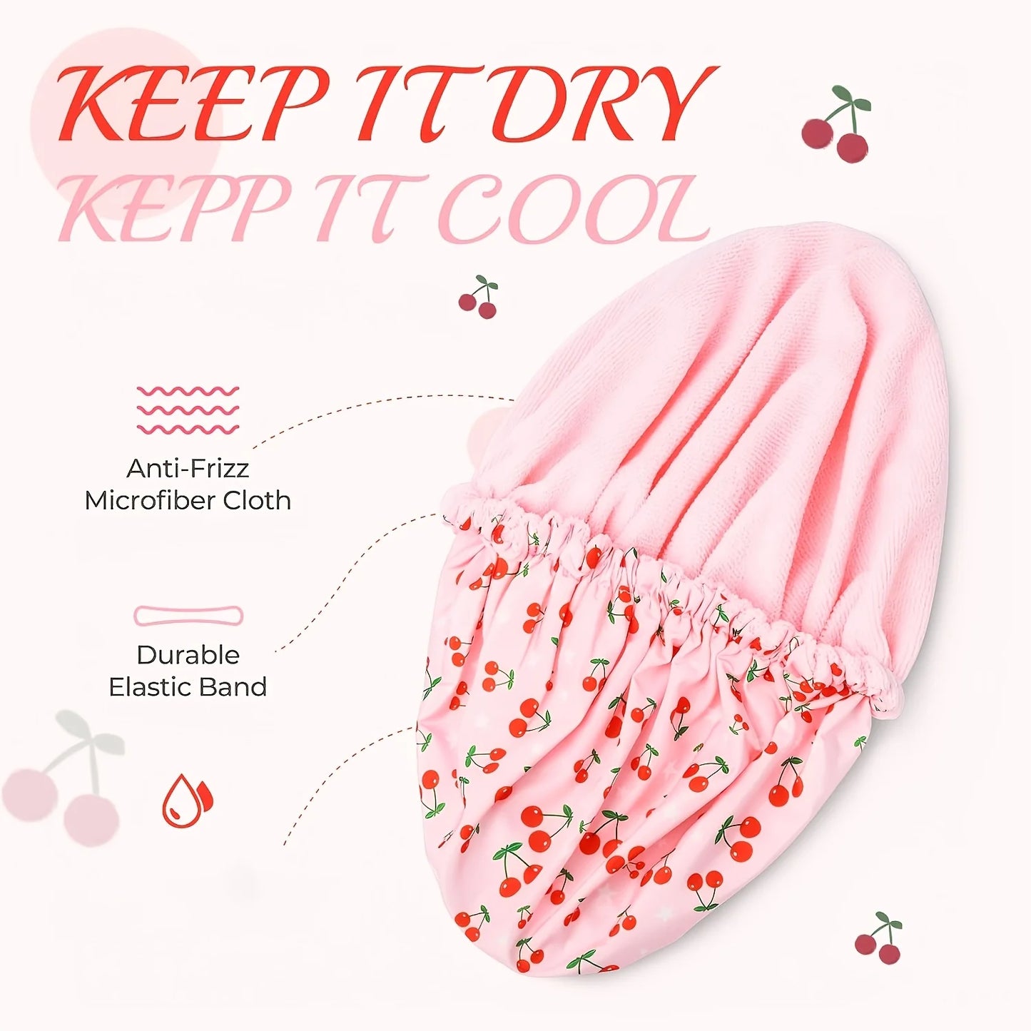 Terry Lined Shower Cap for Women – Large Reusable Waterproof Shower Cap Peaceful Pleasures Health and Wellness