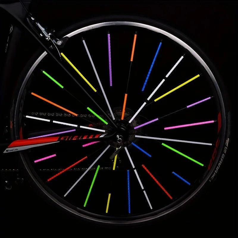 Reflective Bicycle Spoke Clips – Night Safety Bike Reflector Kit Bike Spoke Reflectors Peaceful Pleasures Health and Wellness