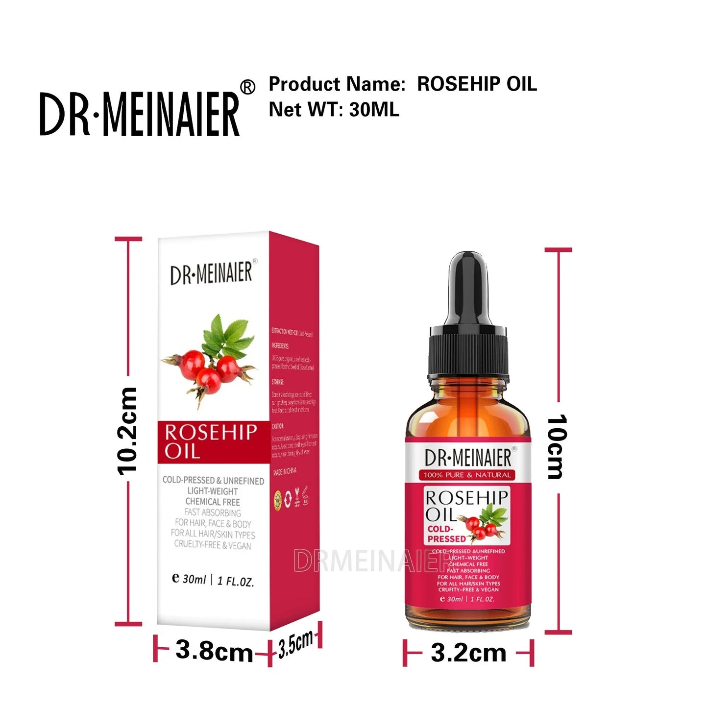 EELHOE 30ml Organic Rosehip Oil Face Serum – Hydrating & Firming