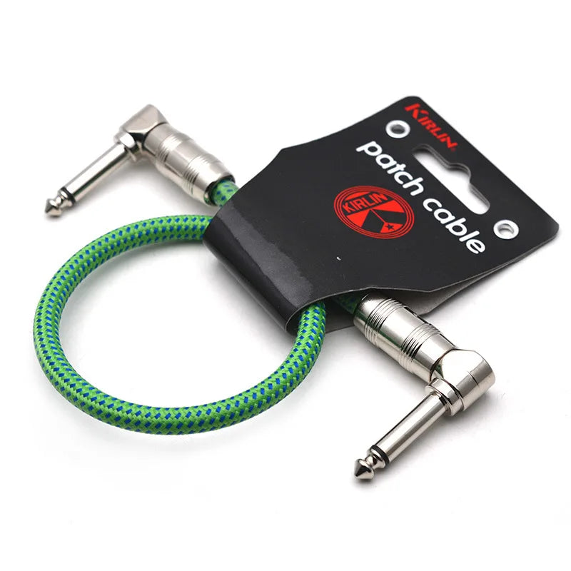Kirlin 0 3 Meter Patch Cable Effect Pedal Weave Cloth 1 4 Angle Mono