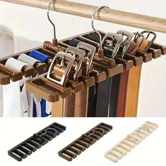1PCS Tie Belt Hanger Wardrobe Belt Rotating Organizer Rack Multifuctional Scarf Hanger Home Closet Storage Holder Accessories Peaceful Pleasures Health and Wellness