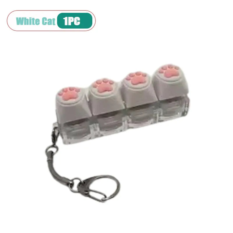 Cat Paw LED Clicker Keychain – Fidget Toy for Stress & Anxiety