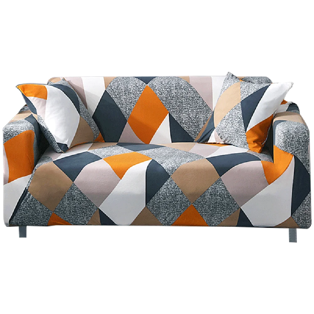 1/2/3/4 Seater Silk Cool Sofa Cover for Living Room L Shap Coner Couh Cover Spandex Extenble Furniture Protector From Cat Dog Peaceful Pleasures Health and Wellness Magic Cube 4-Seat 235-300cm