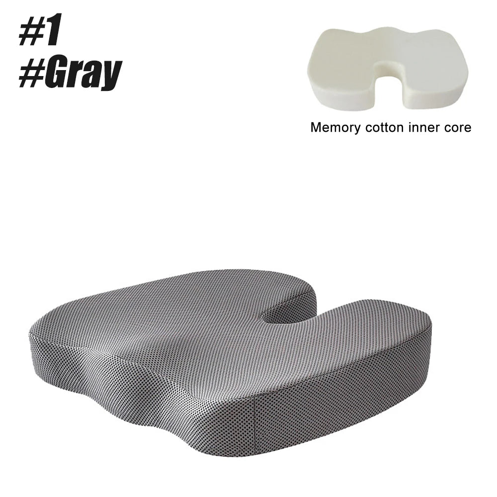 WEFITON Memory Foam Seat Cushion – Tailbone & Sciatica Relief Memory Foam Seat Cushion Peaceful Pleasures Health and Wellness 1-Gray-1PCS