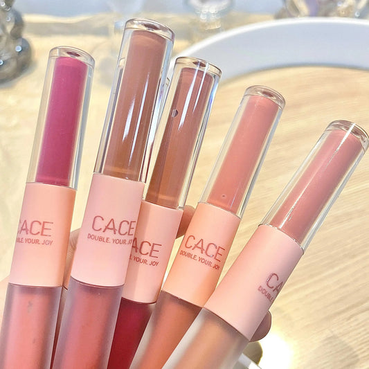 CACE Double-Head Matte Velvet Liquid Lipstick & Lip Glaze Liquid Lipstick Oasis Select