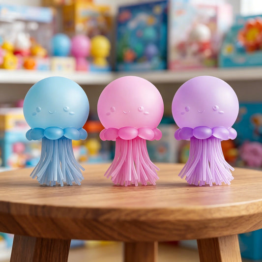 Jellyfish Squeeze Toy | Soft TPR Sensory Fidget Squish Ball Sensory Fidget Toy Peaceful Pleasures Health and Wellness
