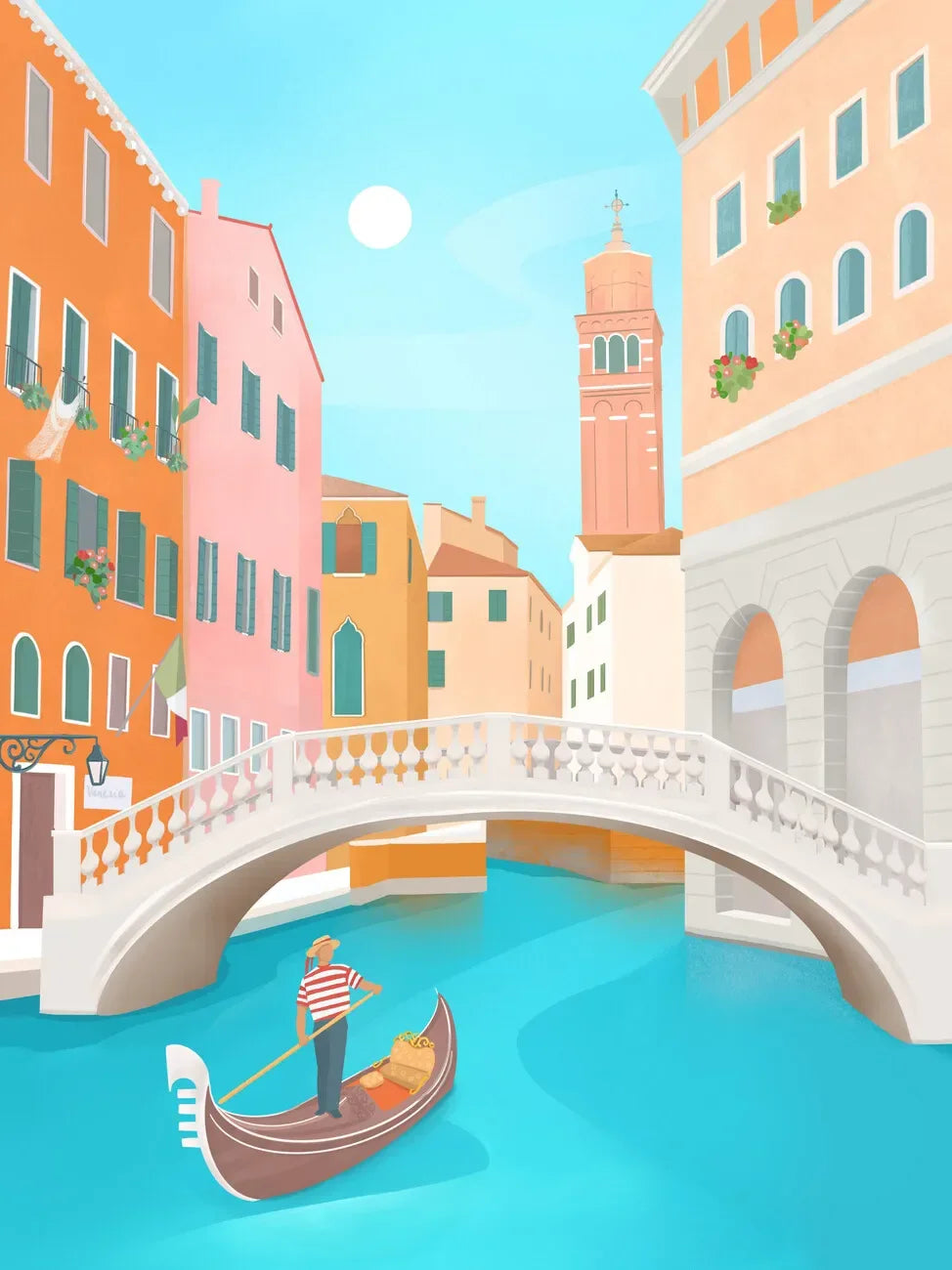 Abstract Retro Travel Street Art Canvas Wall Print | Home Decor Canvas Wall Art Print Peaceful Pleasures Health and Wellness 7 50x70cm Unframed