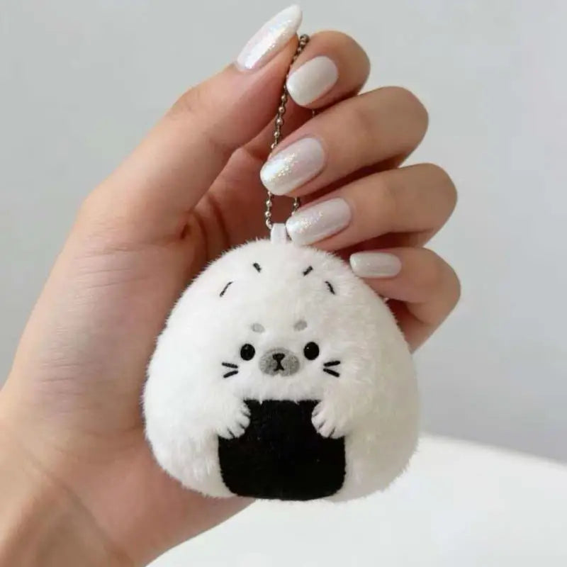Kawaii Sushi Seal Plush Keychain – Cute Anime Bag Charm Gift
