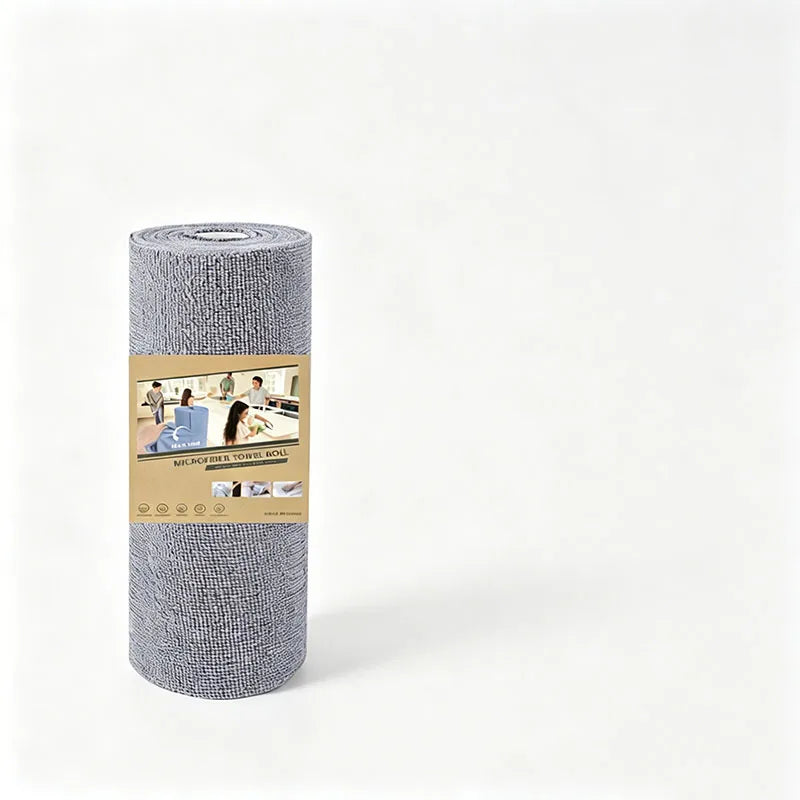 Tearable Cleaning Towel Roll – Reusable Absorbent Wipes (20 Sheets)