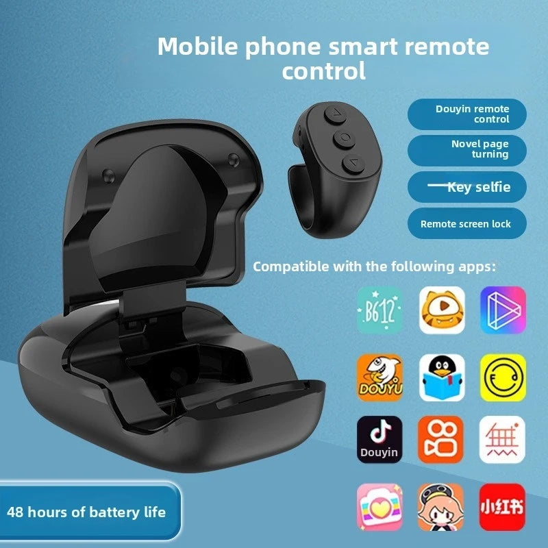 Bluetooth Ring Remote Selfie Shutter with Charging Case iOS Android