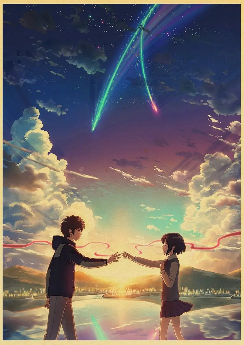 Your Name Anime Poster – Shinkai Makoto Canvas Wall Art