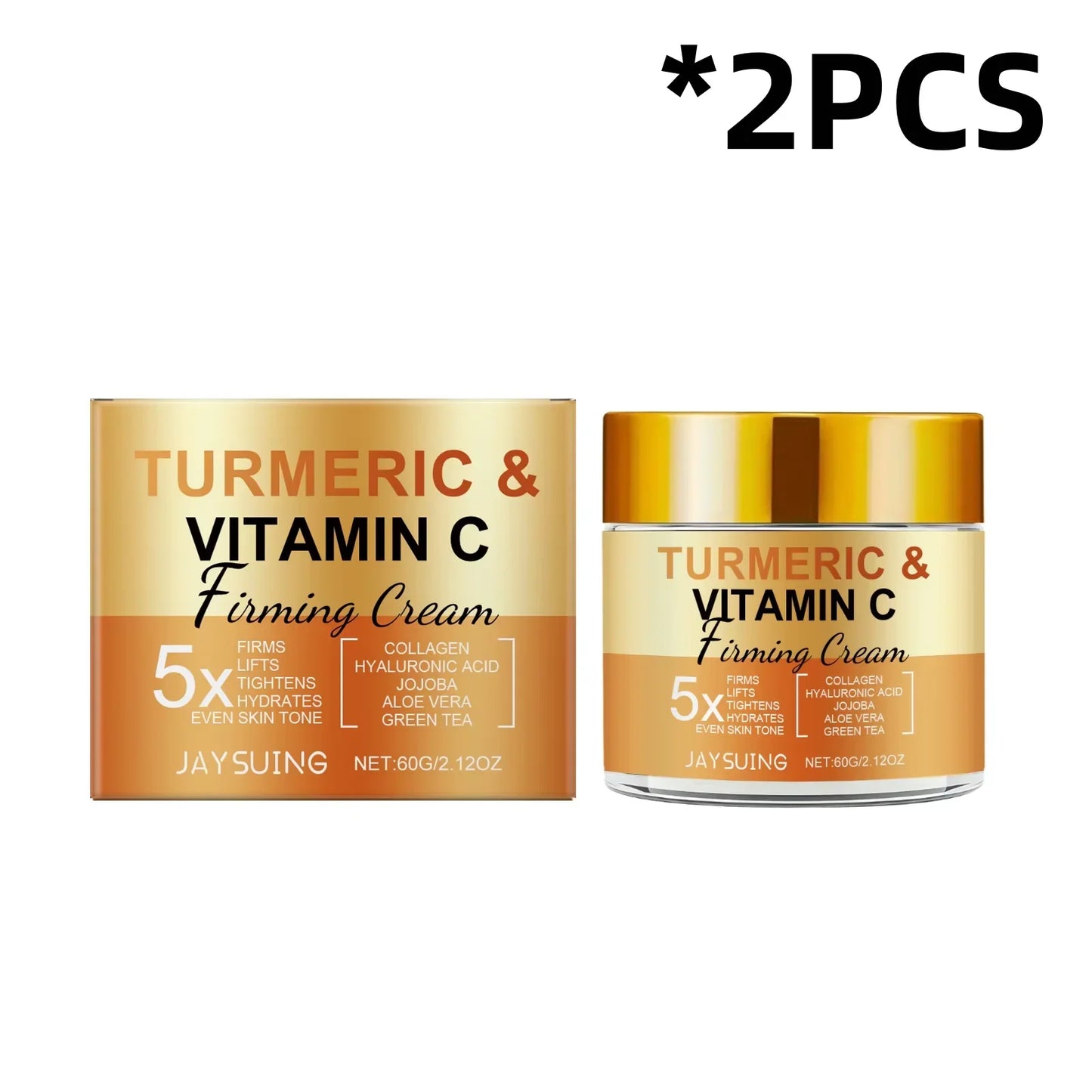 Jaysuing Turmeric Vitamin C Face Cream – Firm & Brighten 60g