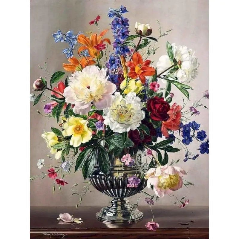 Classical Flowers Paint by Numbers Kit for Adults – 60×75cm