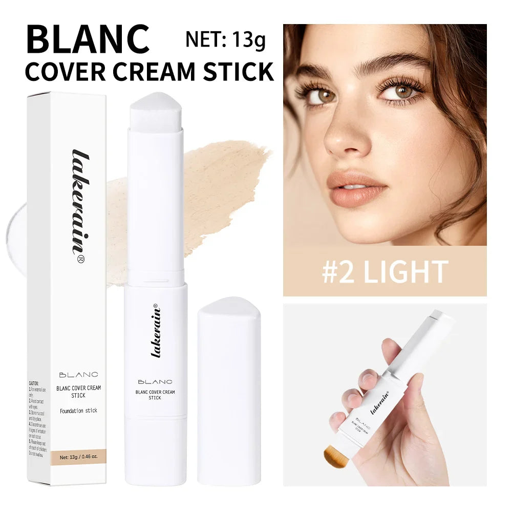 Blanc Cover Foundation Stick with Brush – Buildable, 5 Shades