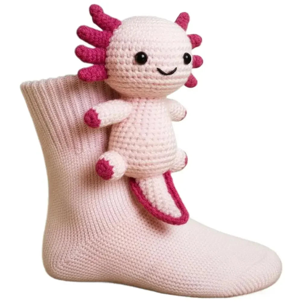 3D Knit Animal Socks Cute Floor Socks Hand Crocheted Double Layer Warm Sock with Cute Rabbit Panda Animals Christmas Gifts Peaceful Pleasures Health and Wellness 05 35-39