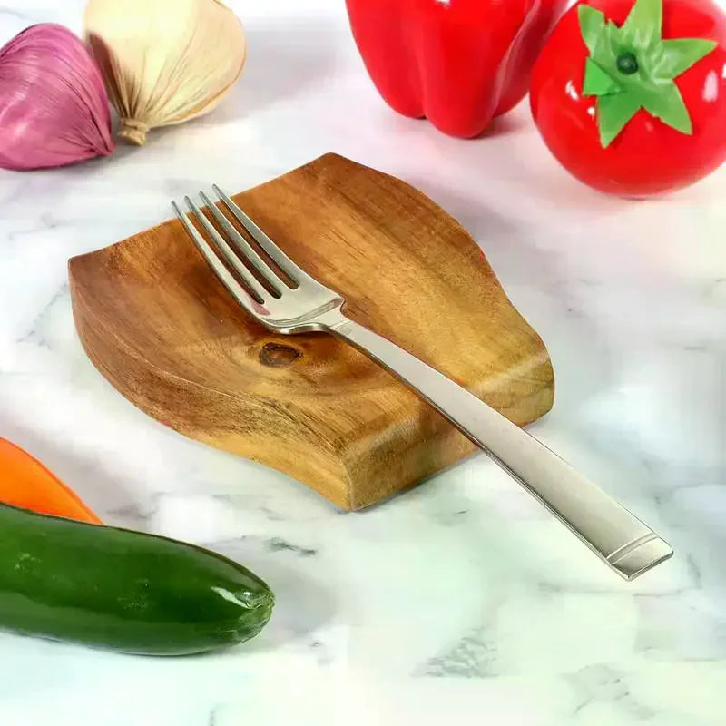 Wooden Spoon Rest with Groove Design | Eco-Friendly Kitchen Tool Wooden Spoon Rest Peaceful Pleasures Health and Wellness