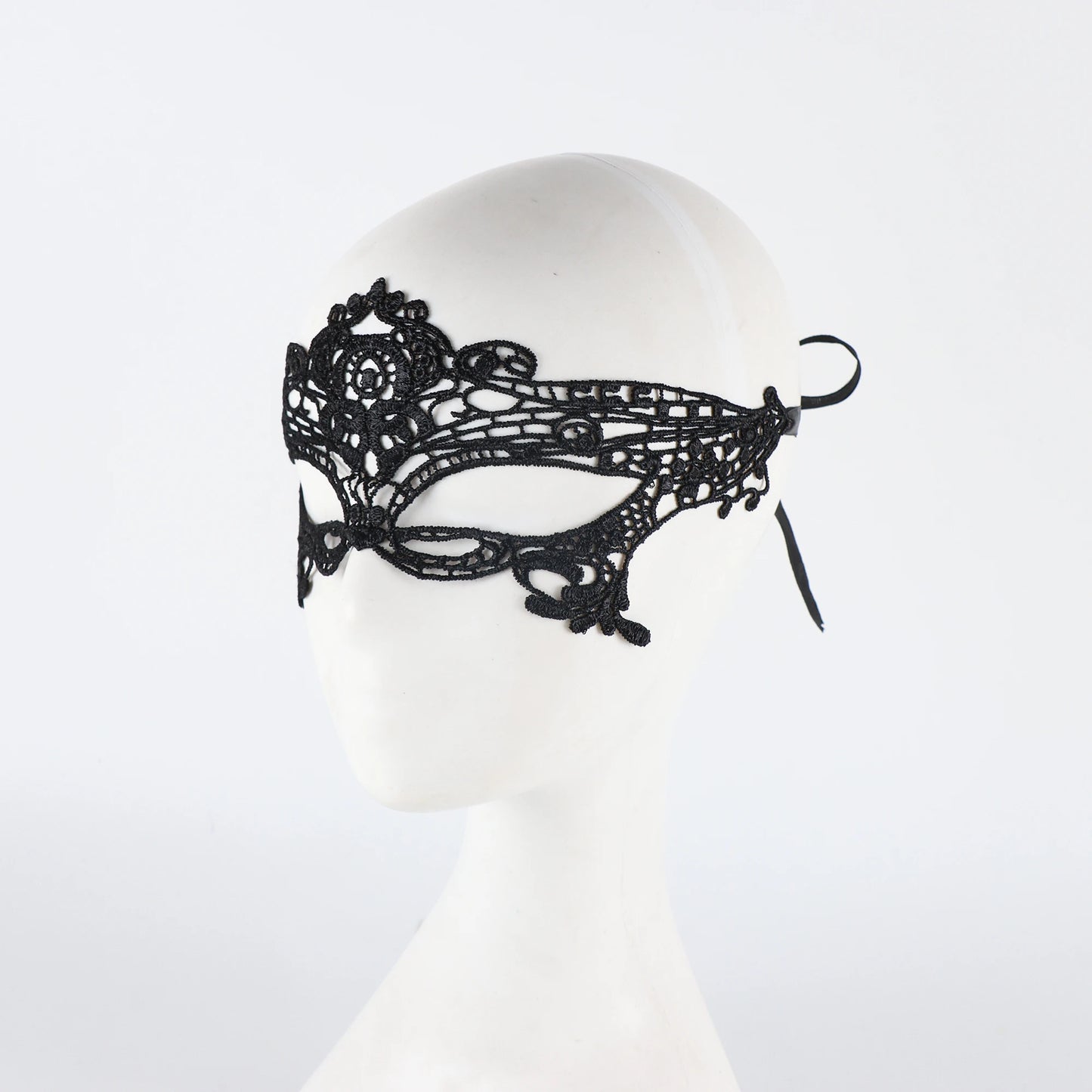 Black Queen Lace Mask Embroidery Appliques Party Costume Carnival