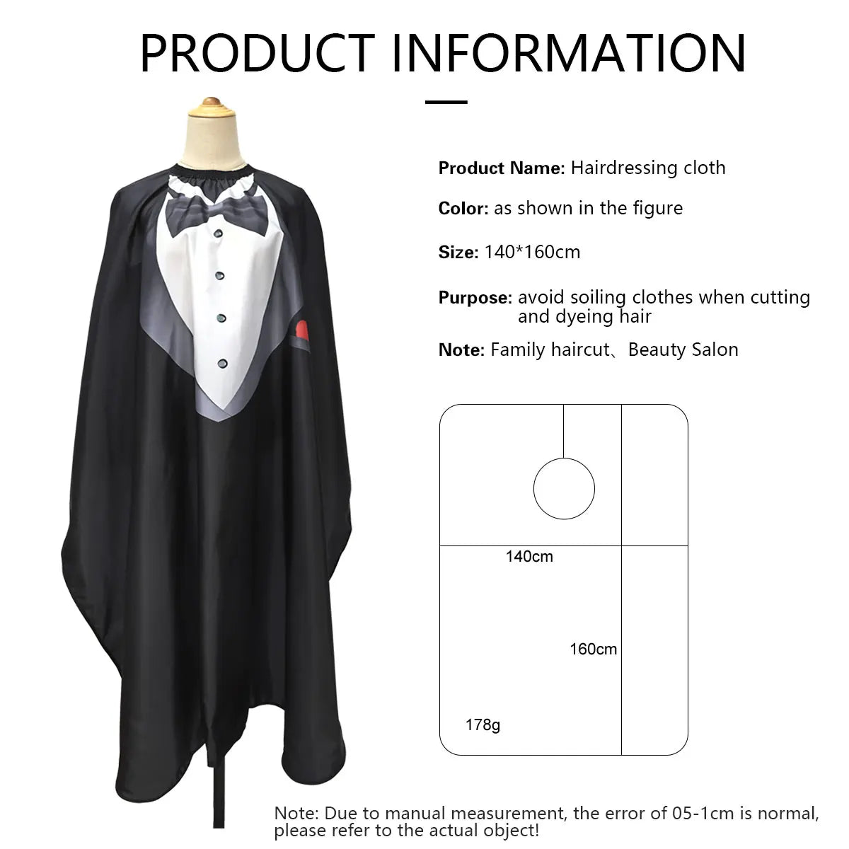 Hairdressing Western-Style Pattern Cutting Hair Cape, Waterproof & Antistatic Salon Barber Cape, Stylist Aprons for Haircut Peaceful Pleasures Health and Wellness