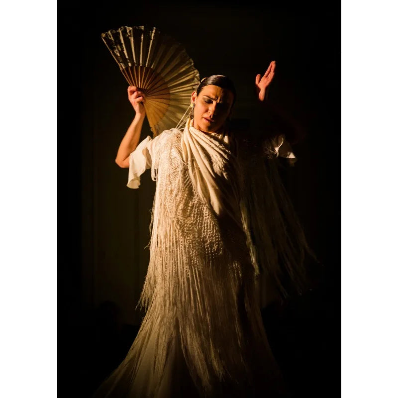Flamenco Dancer Canvas Wall Art | Red Dress Spanish Gitana