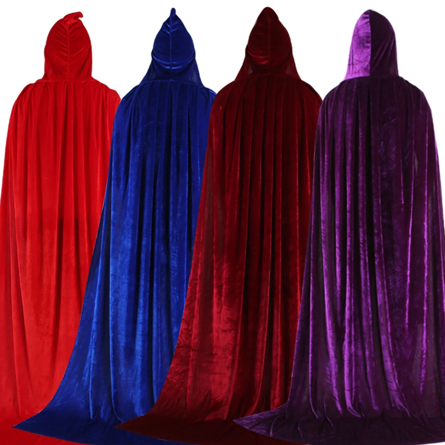 Medieval Hooded Cape Cloak – Unisex Halloween Mage Wicca Robe