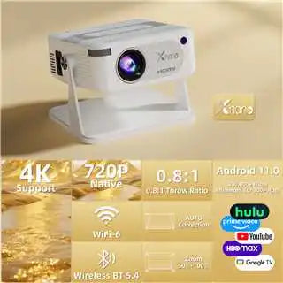 HA109 Projector 4K Decode Android 11 WiFi6 BT5.0 Native 720P 130ANSI Short Throw Home Theater Beamer Peaceful Pleasures Health and Wellness