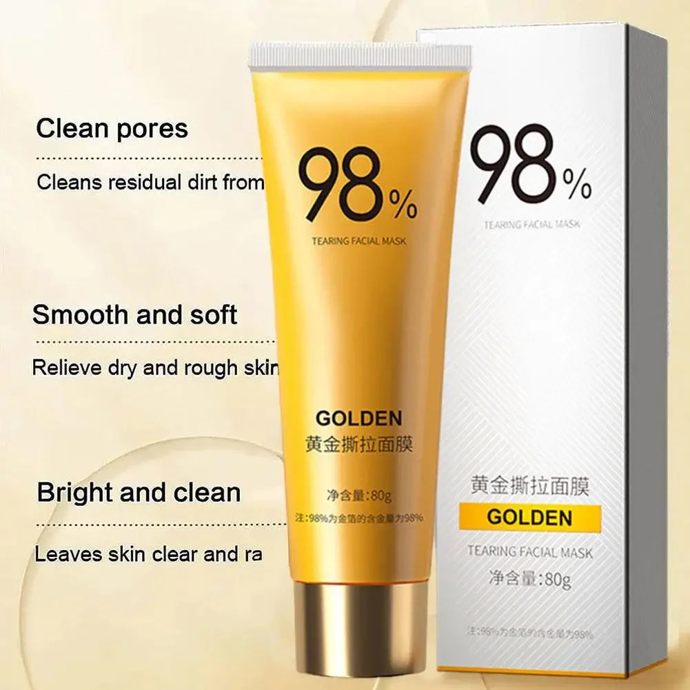 LAIKOU Gold Peel-Off Face Mask 80g – Deep Cleanse & Tighten